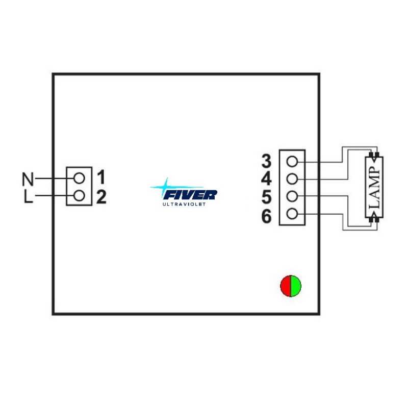 Wiring Diagram for PH12-180-10 10W Electronic Ballast Germical UV Lamp