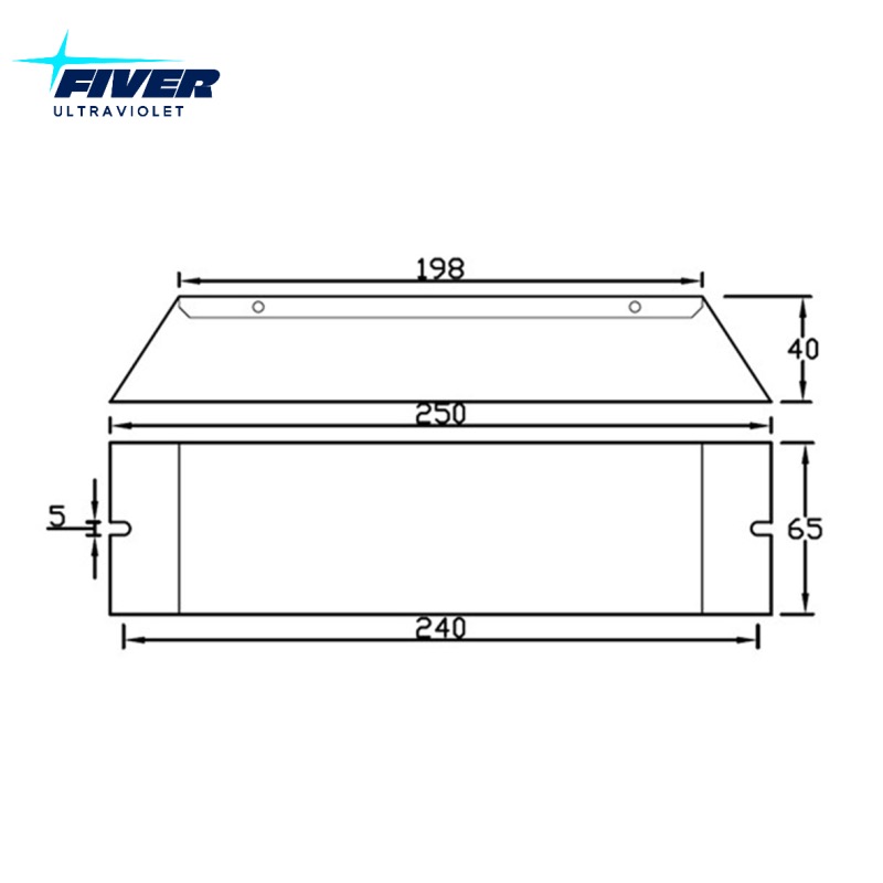 UV-C Lamp Ballast PL8-425-2/75 dimension