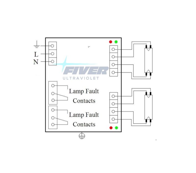 diagram for PH8-800-2/155 uv-c lamp ballast 