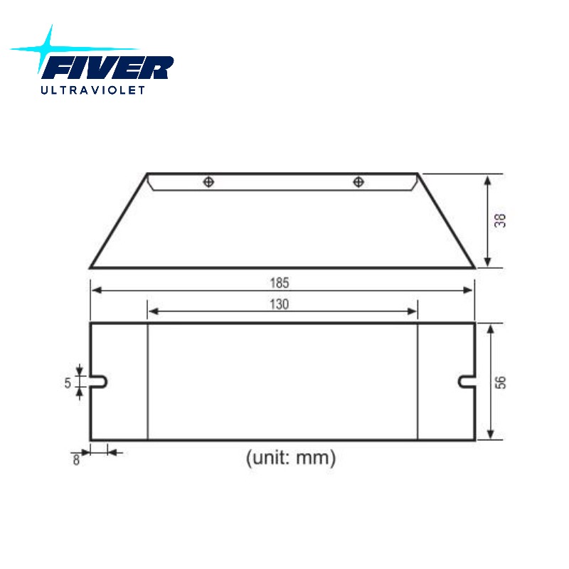 Amalgam UV Lamp Ballast PH7-1200-105 Dimension