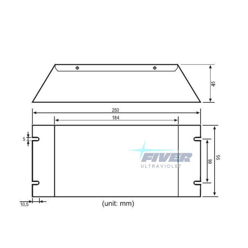 UV Light Bulb Ballast PH9-2100-320 320W Dimension