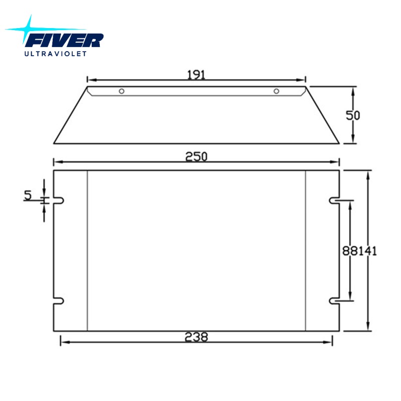 Dimension for Amalgam UV Lamp Ballast 2*320W PS10-AL-2/320.jpg